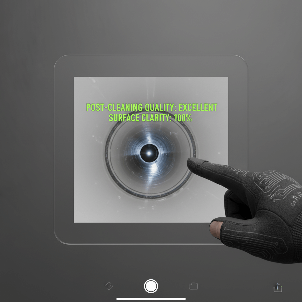 Sauberes Abflussrohr Innenansicht