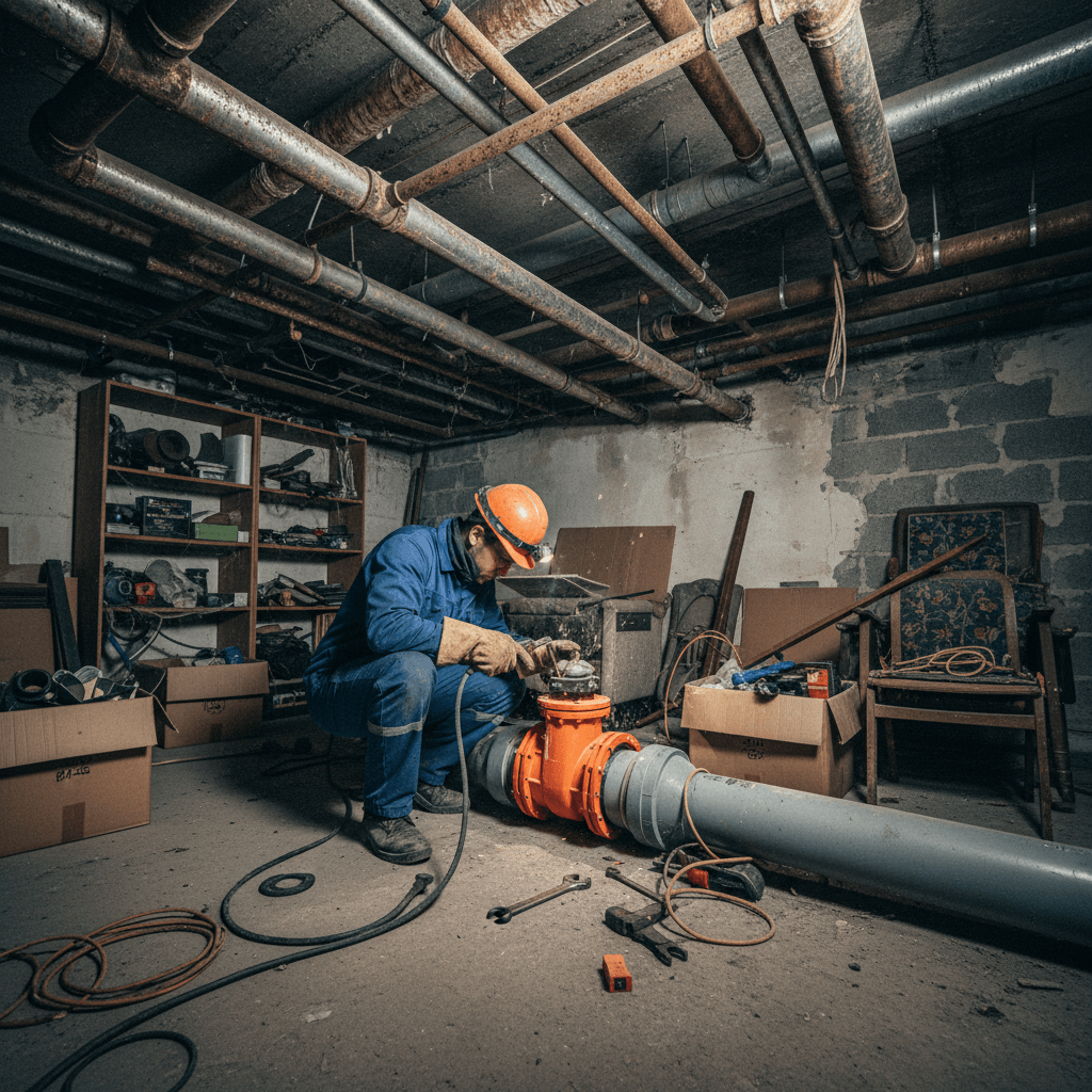 Rückstausicherung Einbau